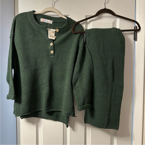NWOT Free People Hailee Sweater Set Green Meadow - Picture 2 of 2
